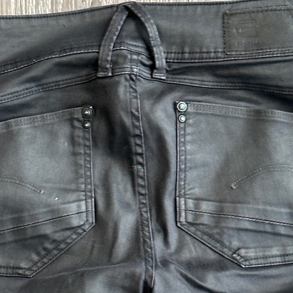 G-Star RAW Lynn Custom Zip Mid Skinny Jeans Black Size 24 - Picture 14 of 17